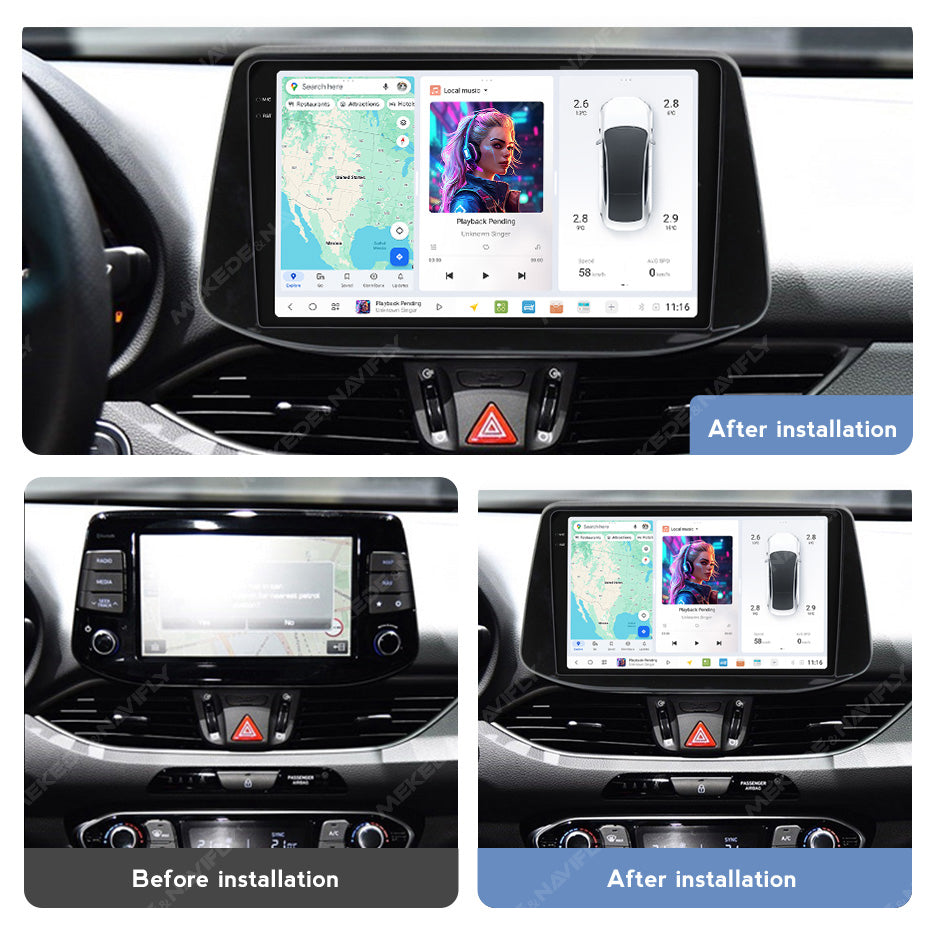 DUDU7 Hyundai i30 2017-2025 Head Unit Car Stereo | Apple CarPlay & Android Auto