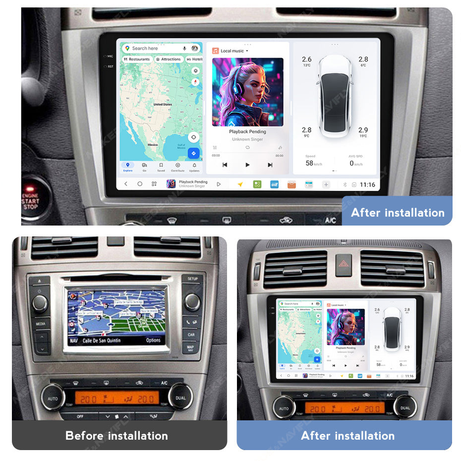 DUDU7 Toyota Auris 2008-2015 Head Unit Car Stereo | Apple CarPlay & Android Auto