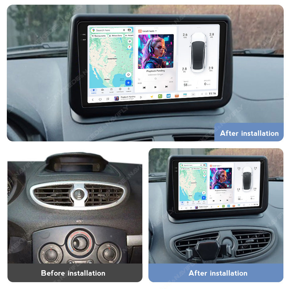 DUDU7 Renault Clio 3 2005-2014 Head Unit Car Stereo | Apple CarPlay & Android Auto