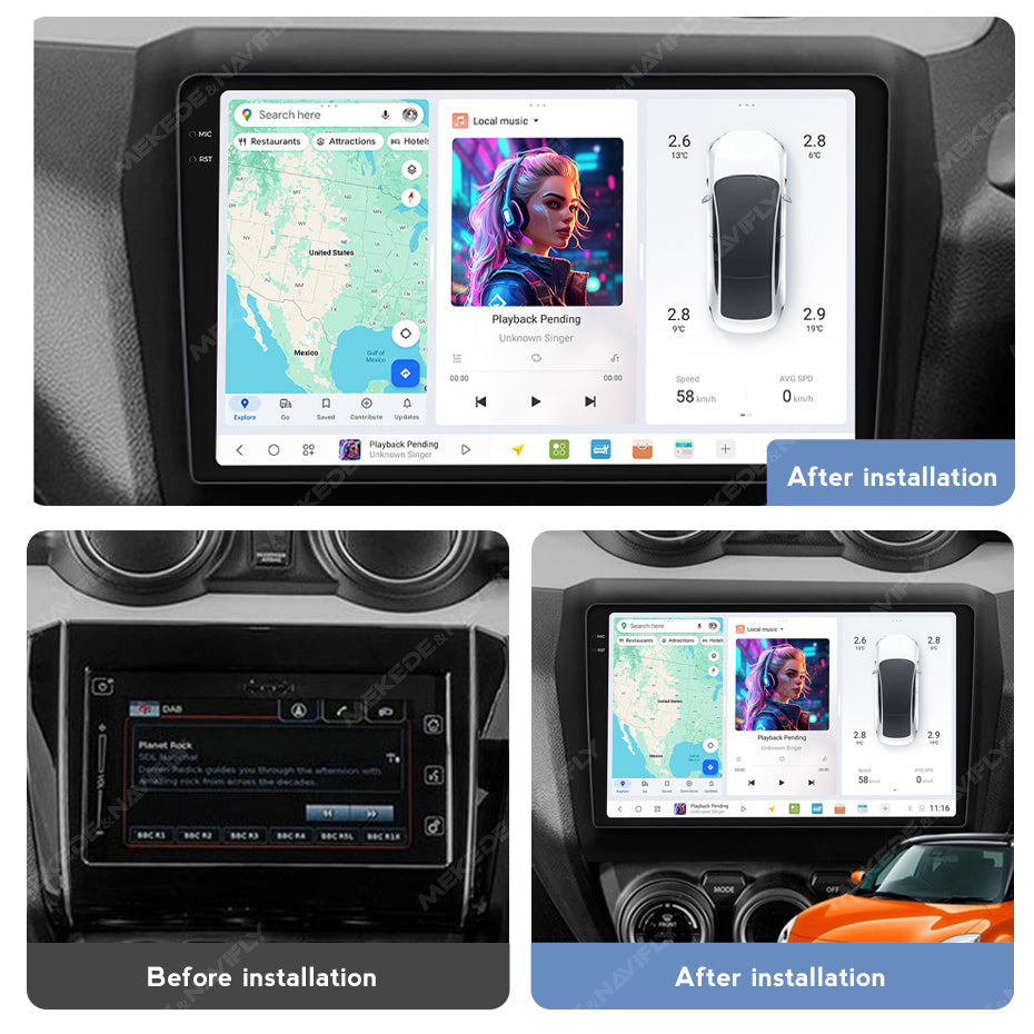 DUDU7 Suzuki Swift 2016-2020 Head Unit Car Stereo | Apple CarPlay & Android Auto