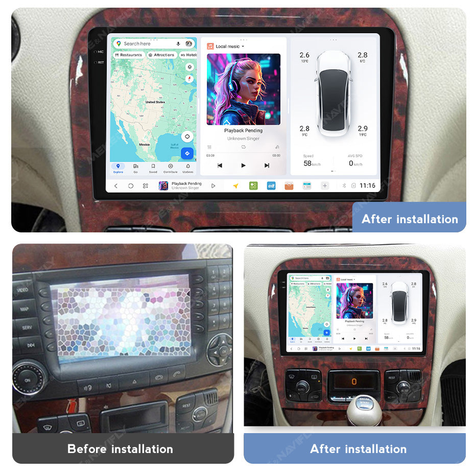 DUDU7 Mercedes S-Class 1998-2005 Head Unit Car Stereo | Apple CarPlay & Android Auto