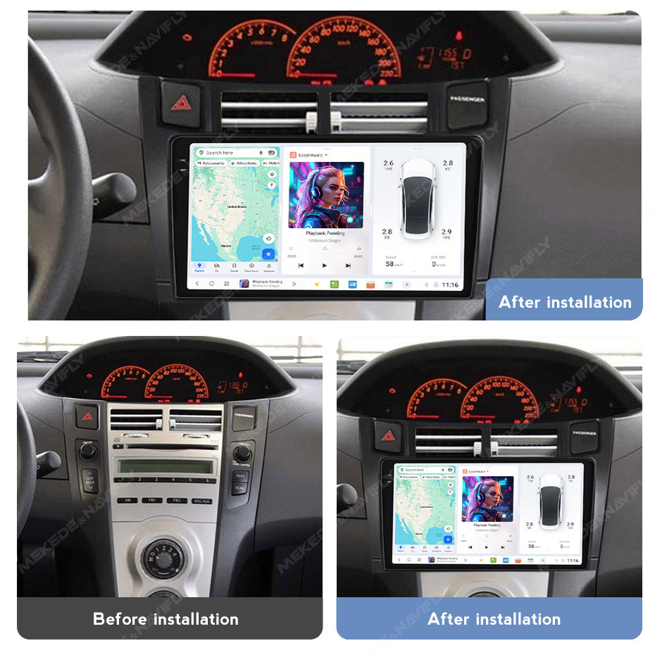 DUDU7 Toyota Yaris 2005-2012 Head Unit Car Stereo | Apple CarPlay & Android Auto