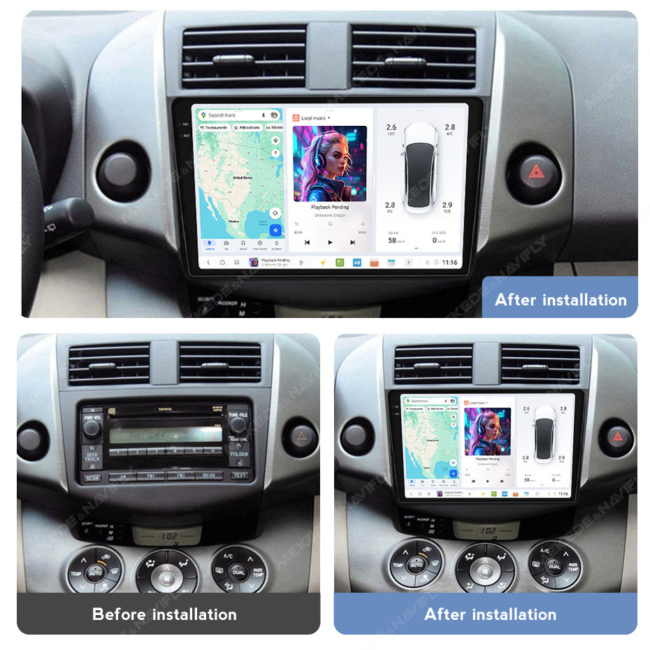 DUDU7 Toyota RAV4 2005-2013 Head Unit Car Stereo | Apple CarPlay & Android Auto