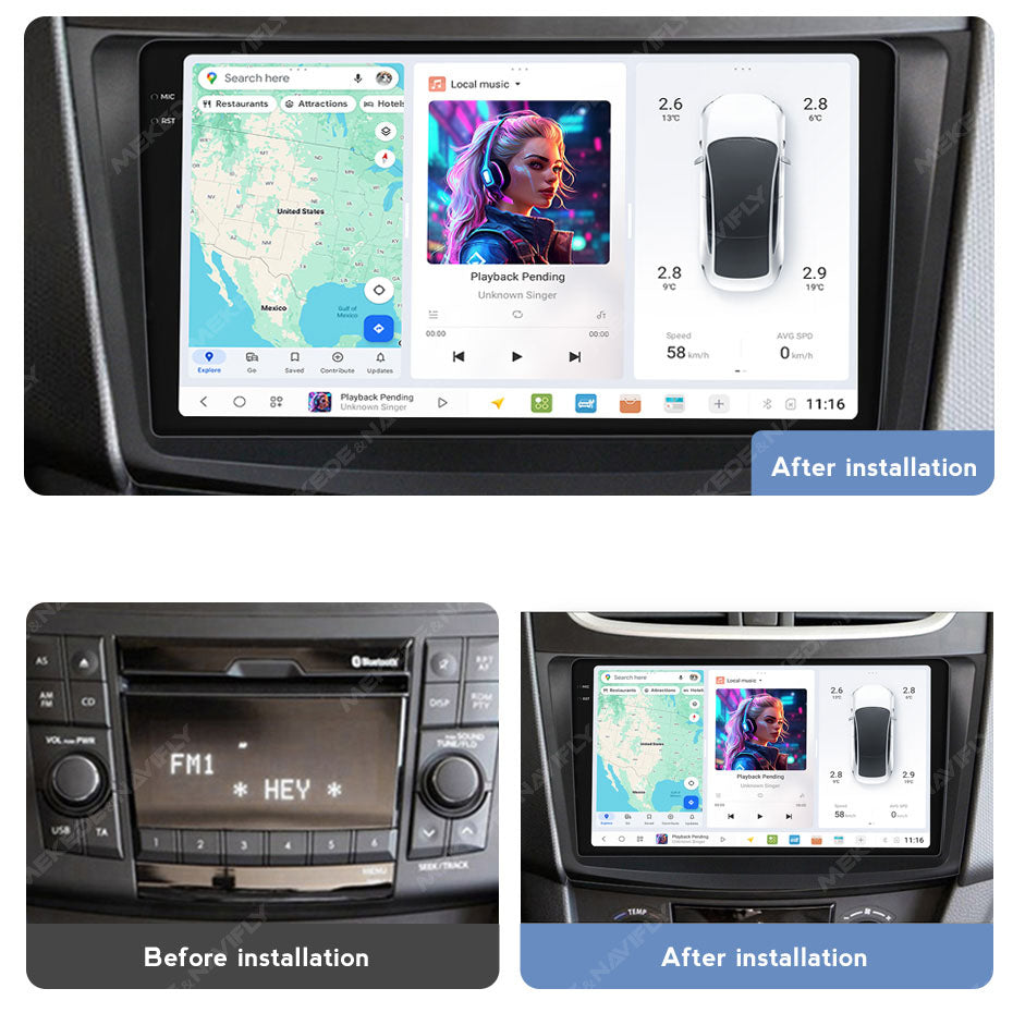 DUDU7 Suzuki Swift 2011-2015 Head Unit Car Stereo | Apple CarPlay & Android Auto