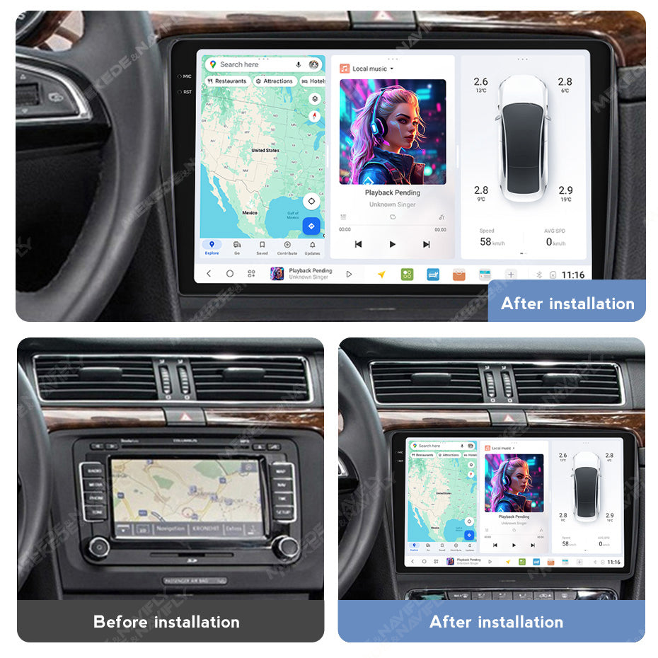 DUDU7 Skoda Superb 2008-2015 Head Unit Car Stereo | Apple CarPlay & Android Auto