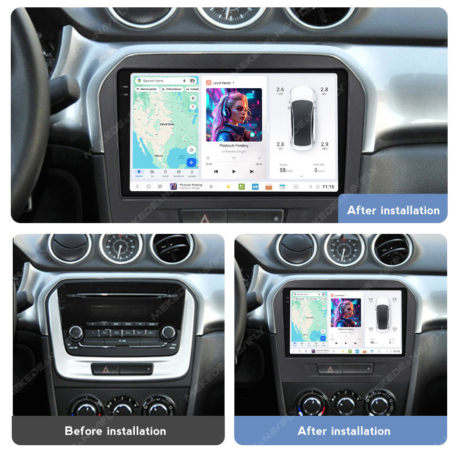 DUDU7 Suzuki Vitara 2014-2018 Head Unit Car Stereo | Apple CarPlay & Android Auto