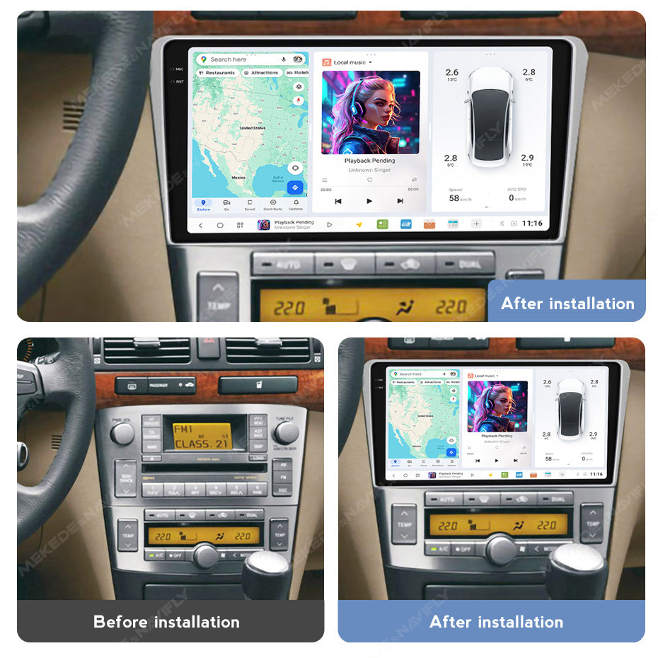 DUDU7 Toyota Avensis 2002-2008 Head Unit Car Stereo | Apple CarPlay & Android Auto
