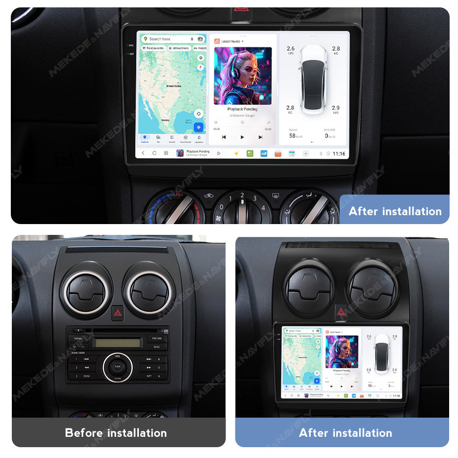 DUDU7 Nissan Qashqai 2006-2013 Head Unit Car Stereo | Apple CarPlay & Android Auto