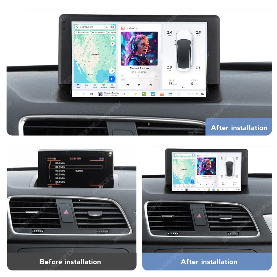DUDU7 Audi Q3 2011-2018 Head Unit Car Stereo | Apple CarPlay & Android Auto