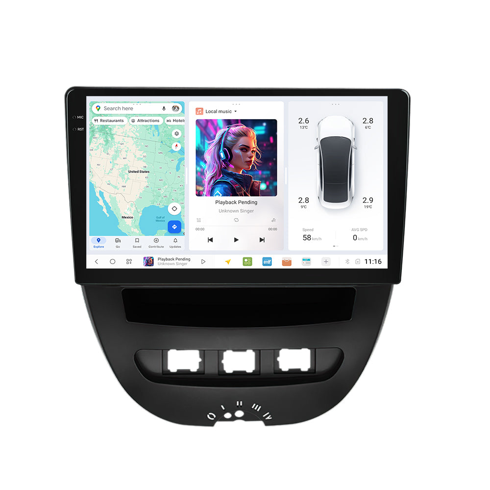 DUDU7 Citroen C1 Peugeot 107 Toyota Aygo 2005-2014 Head Unit Car Stereo | Apple CarPlay & Android Auto