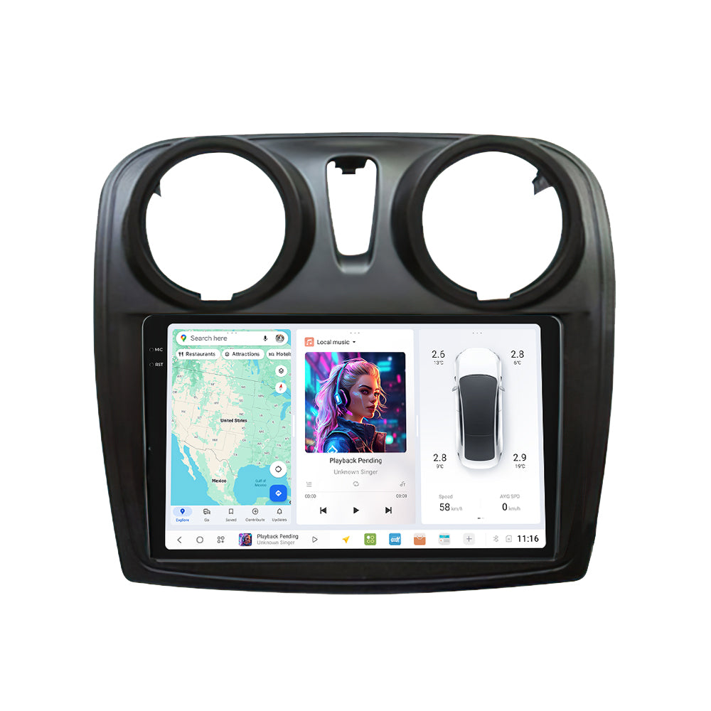 DUDU7 Dacia Logan Sandero 2012-2020 Head Unit Car Stereo | Apple CarPlay & Android Auto