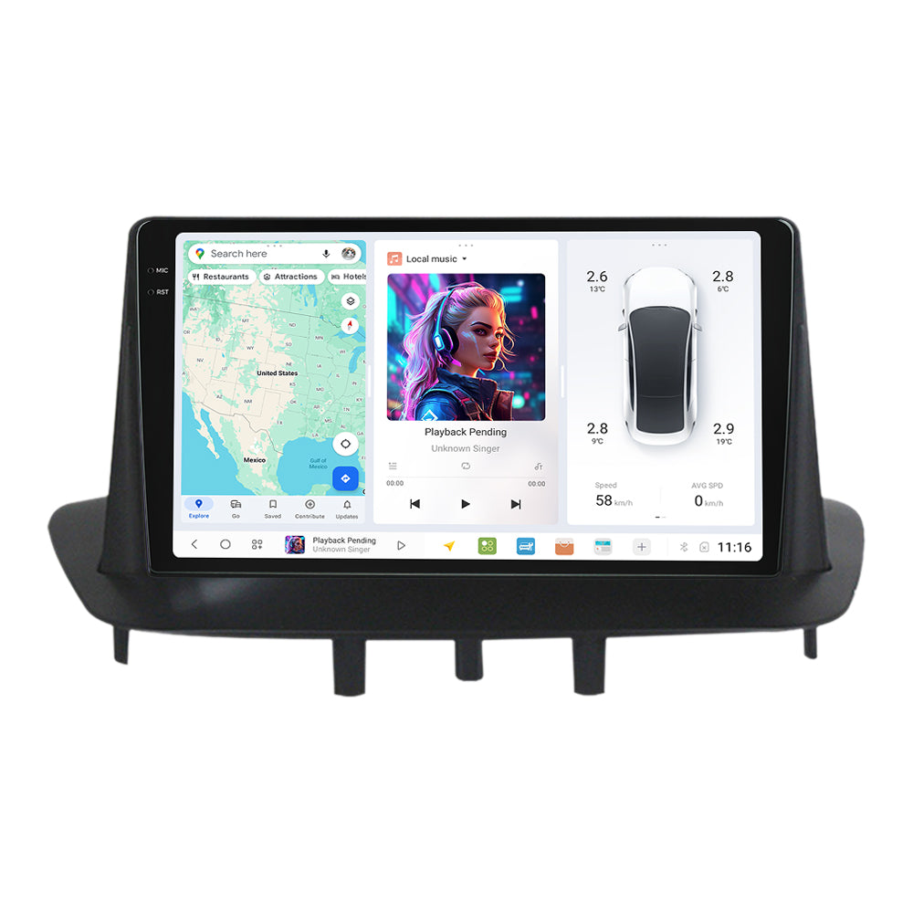 DUDU7 Megane 3 2008-2014 Head Unit Car Stereo | Apple CarPlay & Android Auto