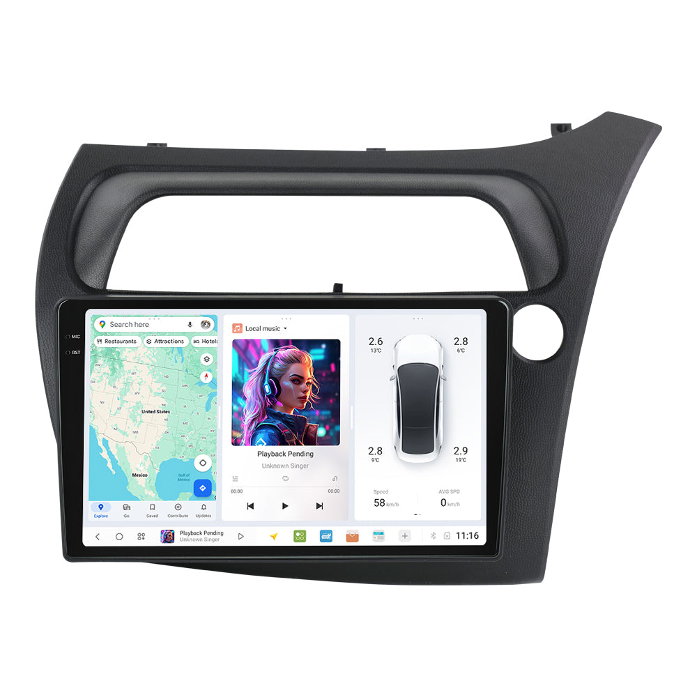 DUDU7 Honda Civic 2006-2011 Head Unit Car Stereo | Apple CarPlay & Android Auto