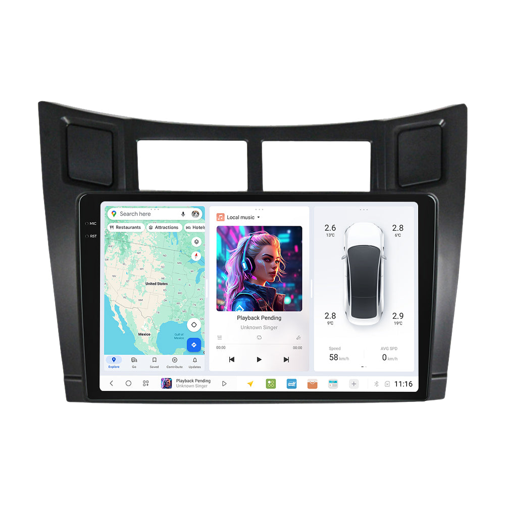 DUDU7 Toyota Yaris 2005-2012 Head Unit Car Stereo | Apple CarPlay & Android Auto