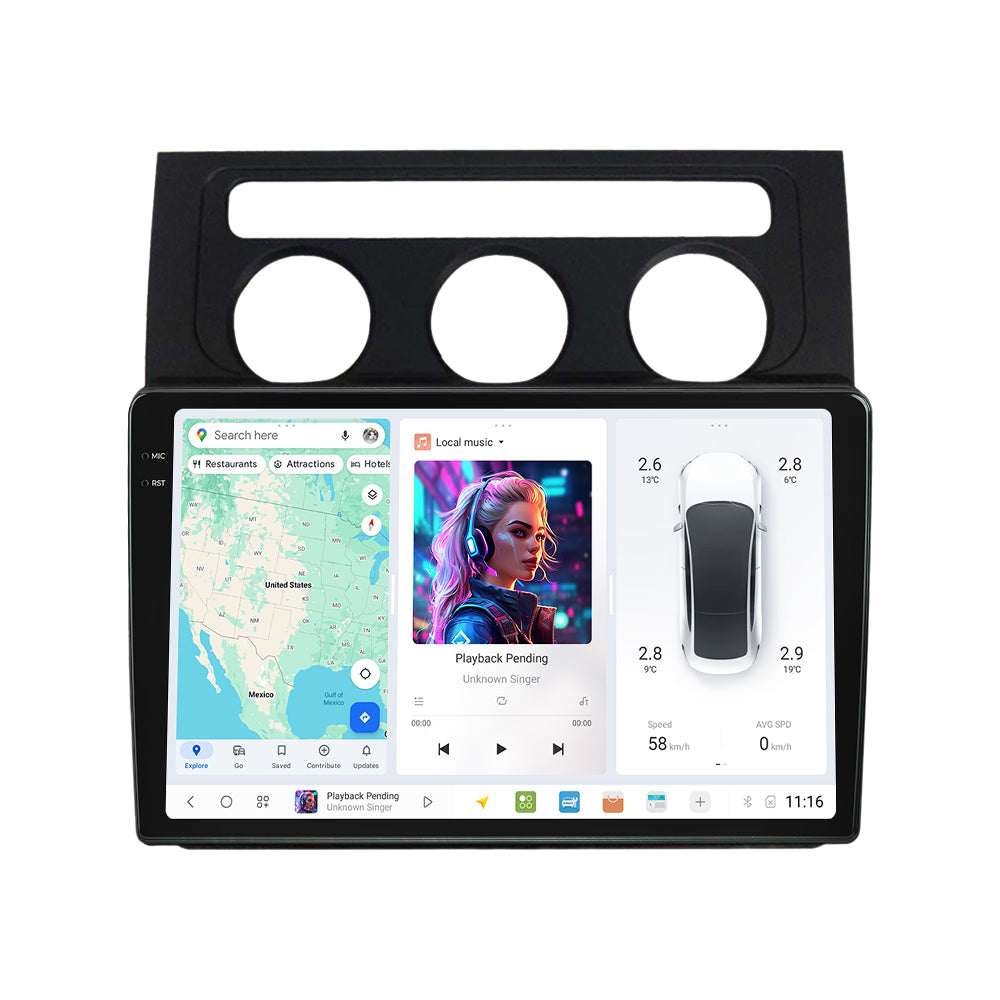 DUDU7 Volkswagen Touran 2003-2010 Head Unit Car Stereo | Apple CarPlay & Android Auto