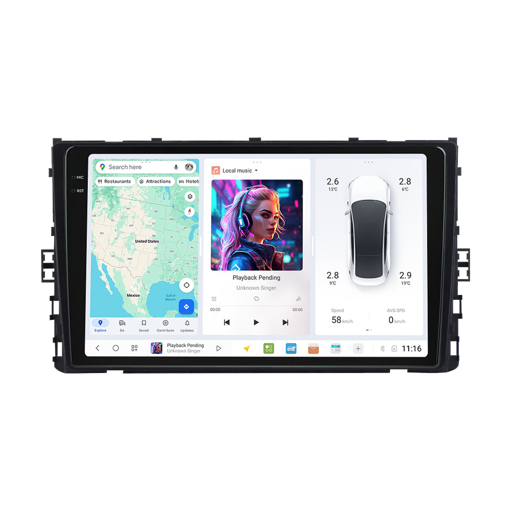 DUDU7 Volkswagen T6.1 Transporter Polo MK6 Arteon Golf MK7 Polo MK6/7 T-Cross T-Roc Taigo Head Unit Car Stereo | Apple CarPlay & Android Auto