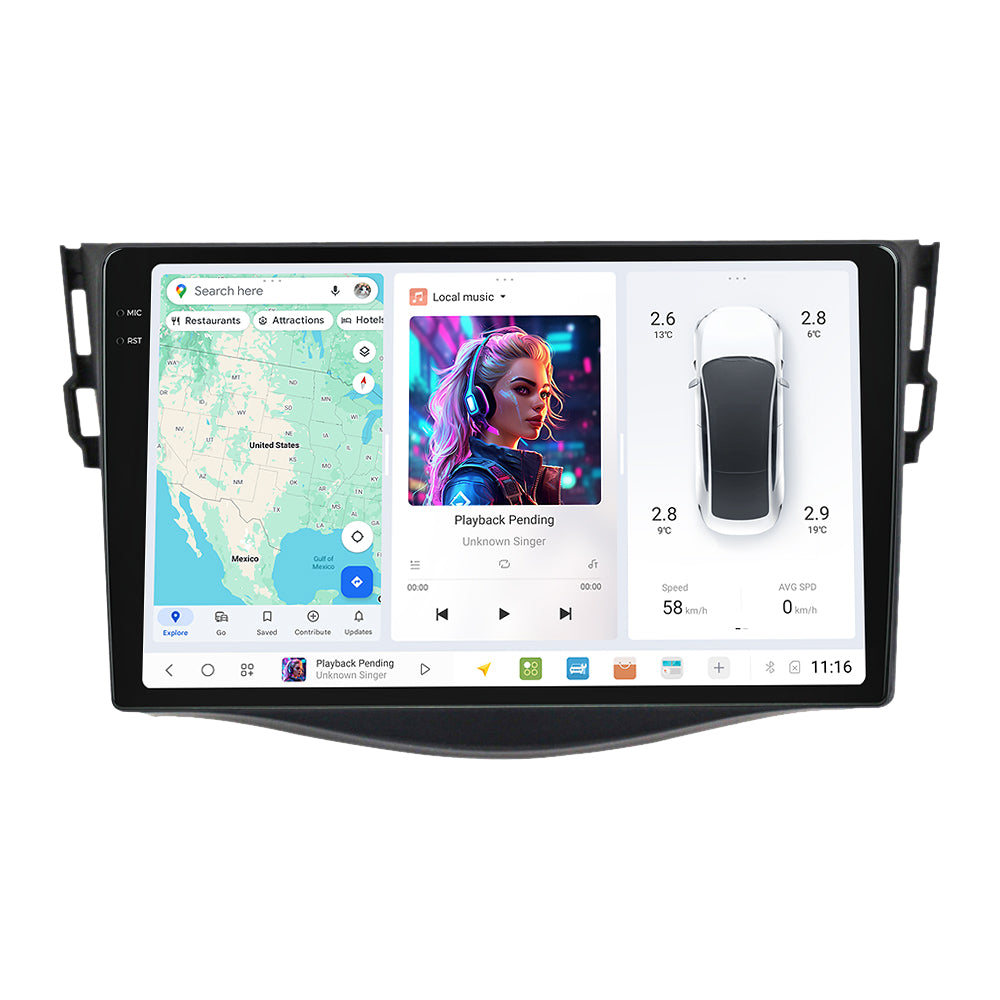 DUDU7 Toyota RAV4 2005-2013 Head Unit Car Stereo | Apple CarPlay & Android Auto
