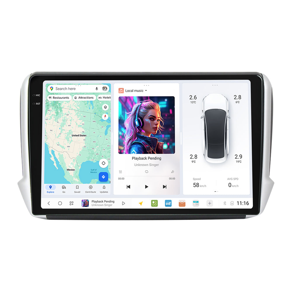 DUDU7 Peugeot 208 2008 2012-2019 Head Unit Car Stereo | Apple CarPlay & Android Auto