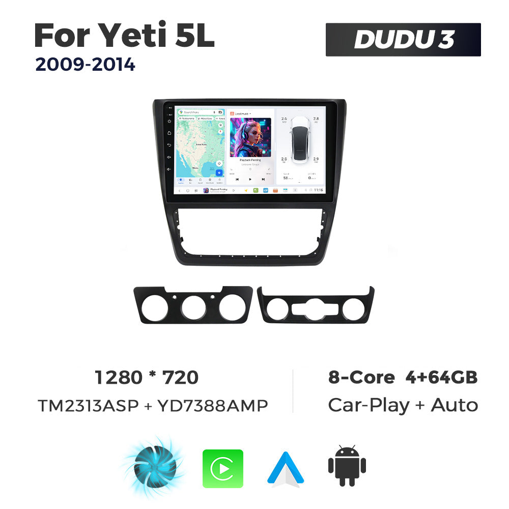 DUDU7 Skoda Yeti 2009-2014 Head Unit Car Stereo | Apple CarPlay & Android Auto