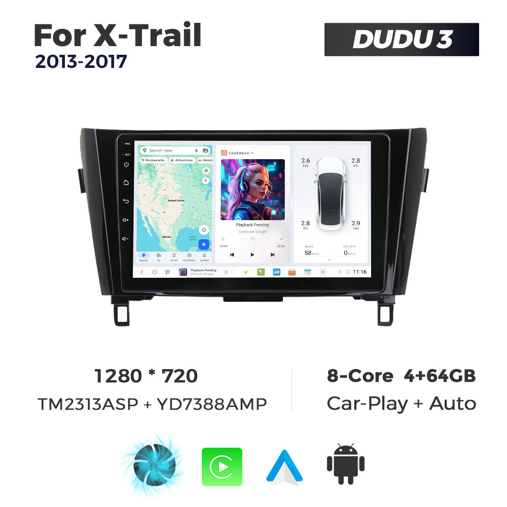 DUDU7 Nissan Qashqai | X-Trail 2013-2020 Head Unit Car Stereo | Apple CarPlay & Android Auto