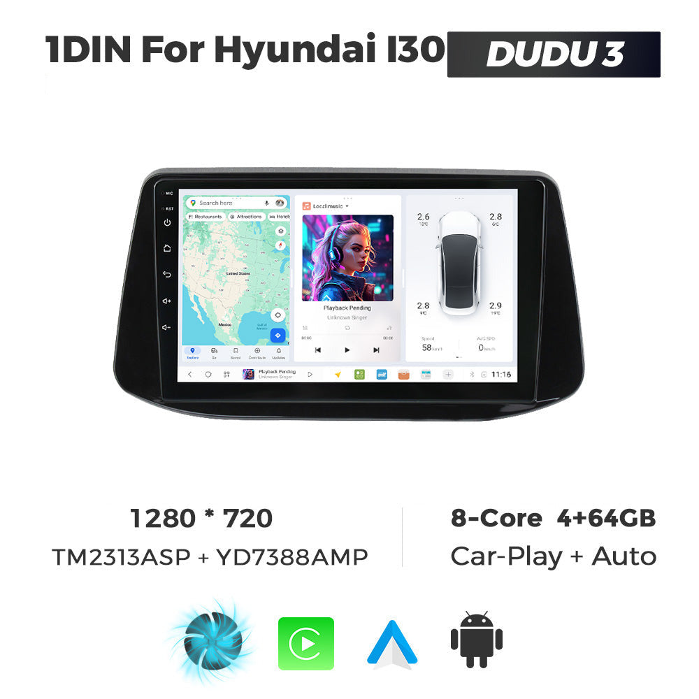 DUDU7 Hyundai i30 2017-2025 Head Unit Car Stereo | Apple CarPlay & Android Auto