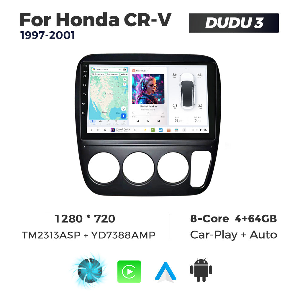 DUDU7 Honda CRV 1997-2001 Head Unit Car Stereo | Apple CarPlay & Android Auto