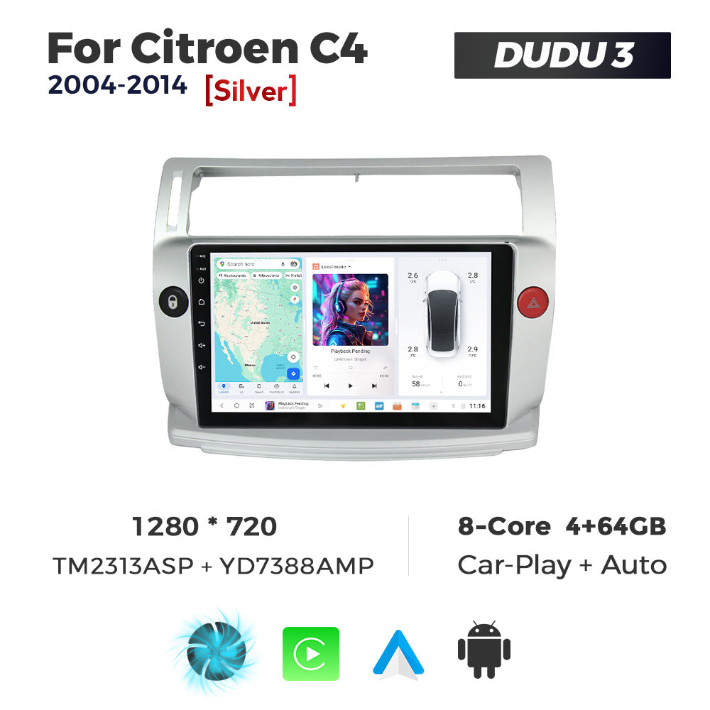 DUDU7 Citroen C4 2004-2014 Head Unit Car Stereo | Apple CarPlay & Android Auto
