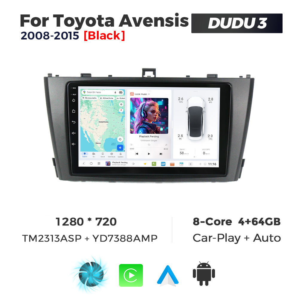 DUDU7 Toyota Auris 2008-2015 Head Unit Car Stereo | Apple CarPlay & Android Auto