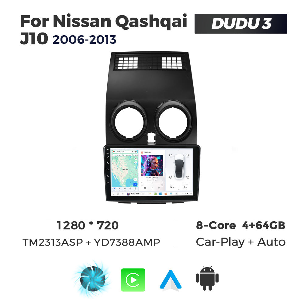 DUDU7 Nissan Qashqai 2006-2013 Head Unit Car Stereo | Apple CarPlay & Android Auto
