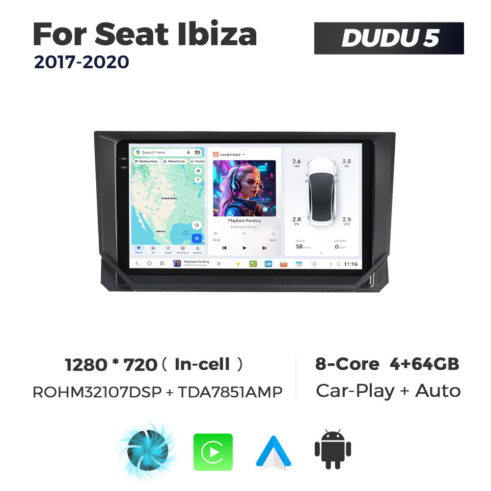 DUDU7 Seat Ibiza 2017-2020 Head Unit Car Stereo | Apple CarPlay & Android Auto