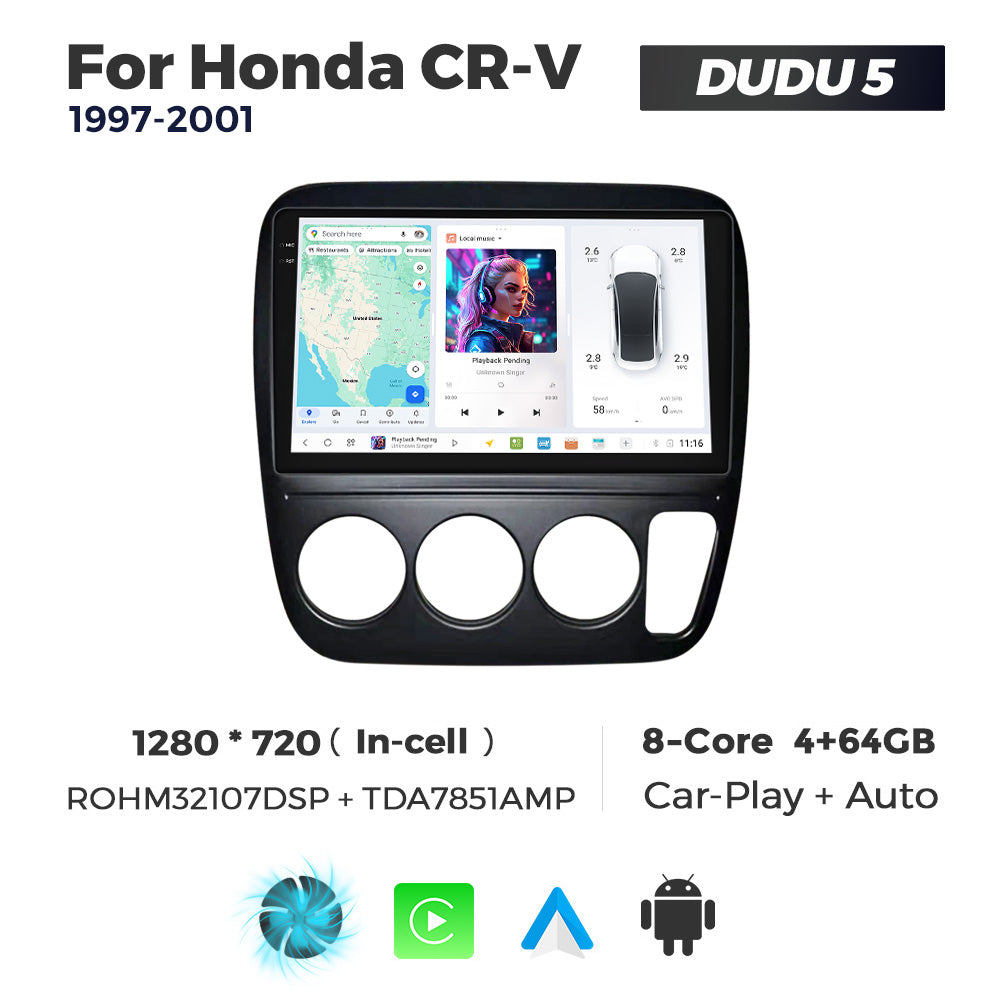 DUDU7 Honda CRV 1997-2001 Head Unit Car Stereo | Apple CarPlay & Android Auto