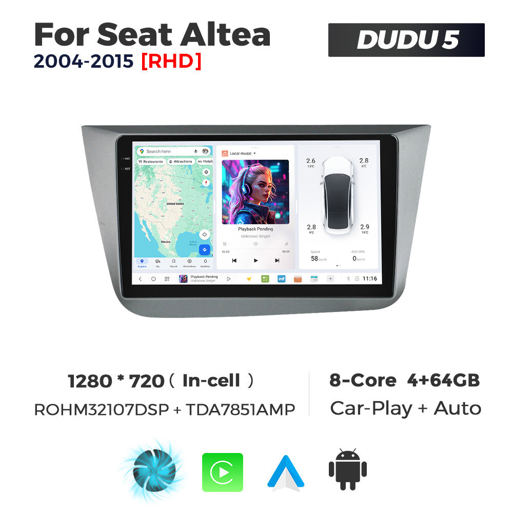 DUDU7 Seat Altea RHD 2004-2015 Head Unit Car Stereo | Apple CarPlay & Android Auto
