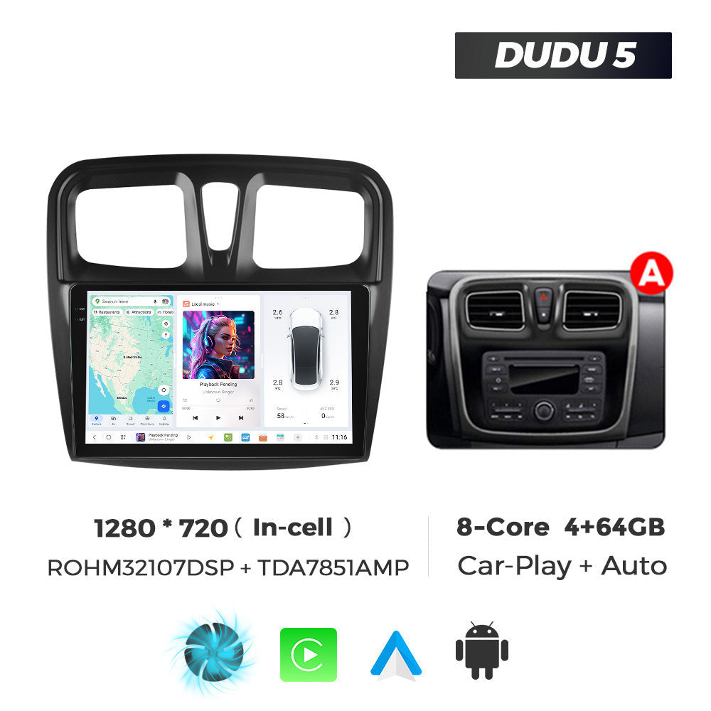 DUDU7 Dacia Logan Sandero 2012-2020 Head Unit Car Stereo | Apple CarPlay & Android Auto