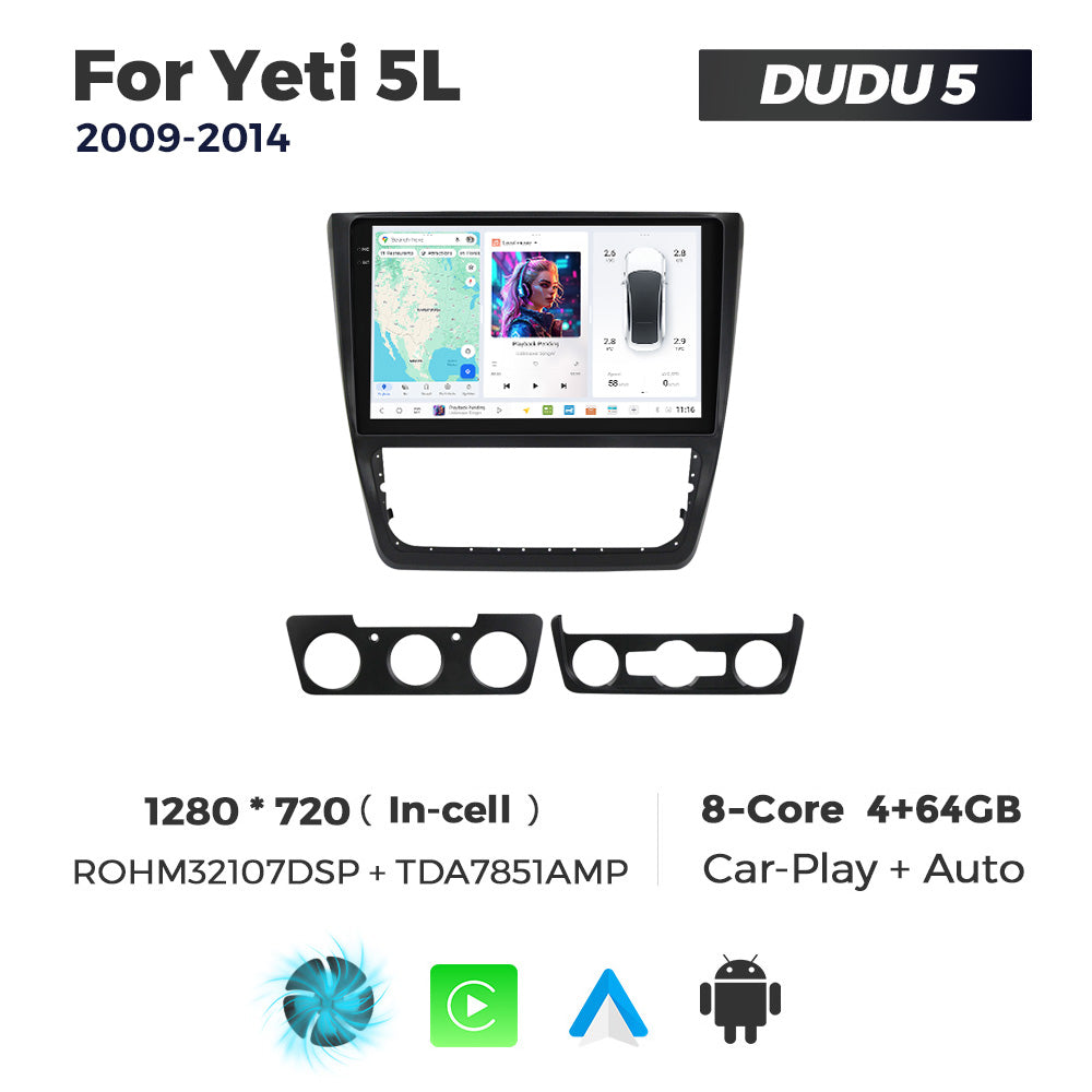 DUDU7 Skoda Yeti 2009-2014 Head Unit Car Stereo | Apple CarPlay & Android Auto