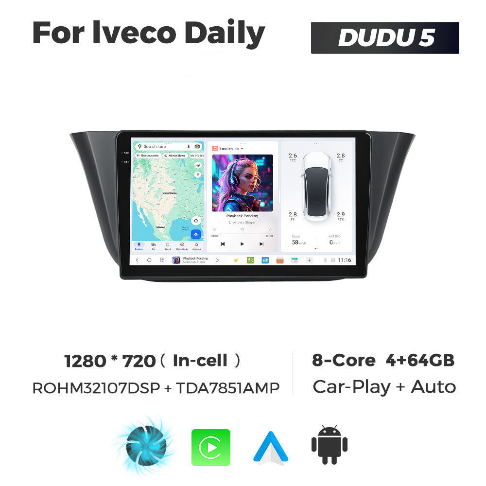 DUDU7 Iveco Daily 2015-2025 Head Unit Car Stereo | Apple CarPlay & Android Auto