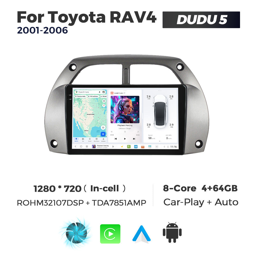 DUDU7 Toyota RAV4 2001-2006 Head Unit Car Stereo | Apple CarPlay & Android Auto
