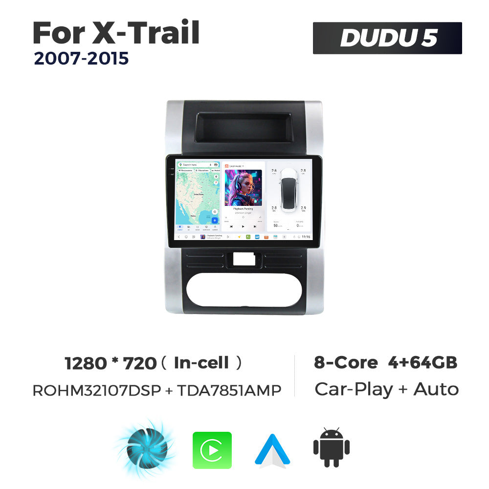 DUDU7 Nissan X-Trail 2007-2015 Head Unit Car Stereo | Apple CarPlay & Android Auto