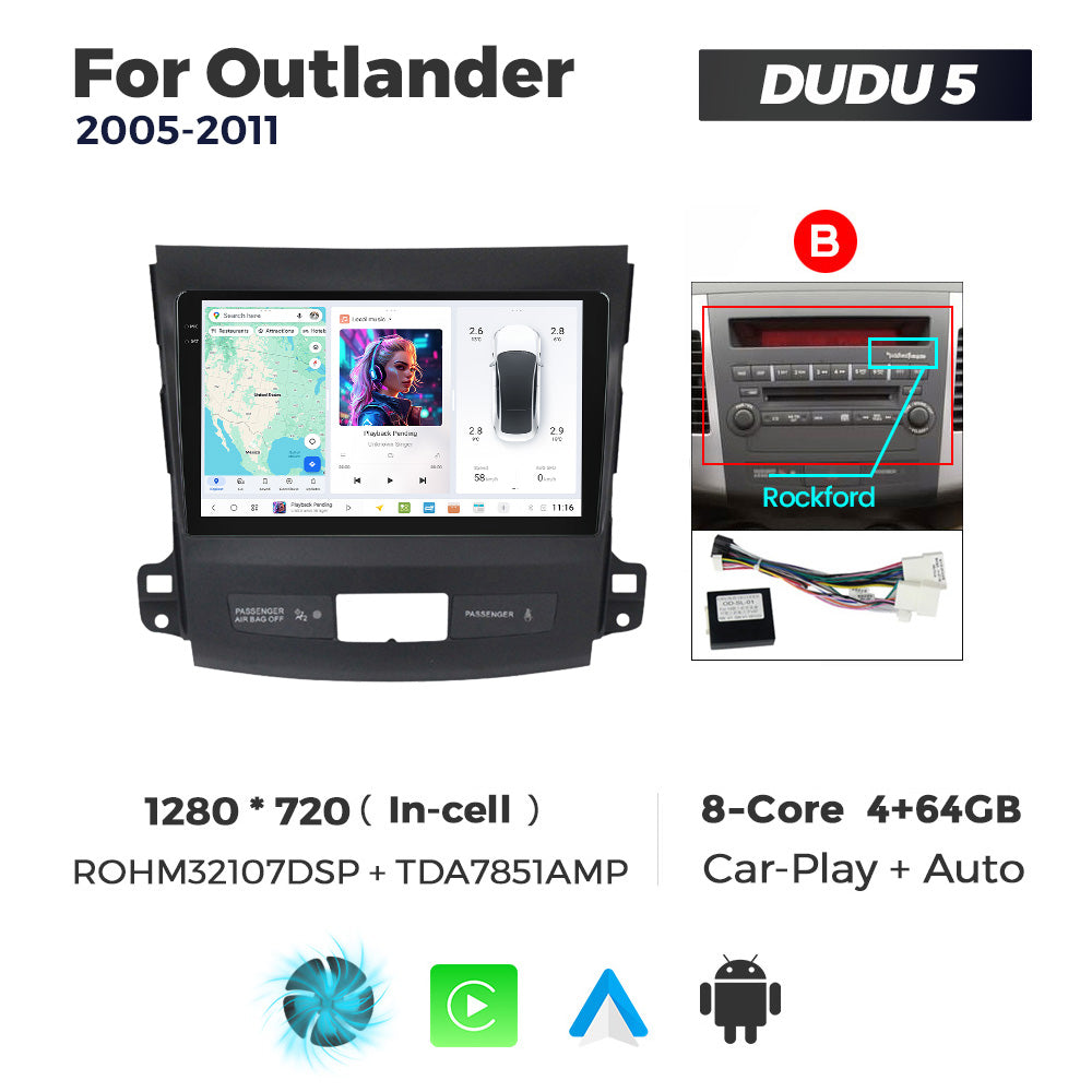 DUDU7 Citroen C-Crosser Peugeot 4007 Mitsubishi Outlander 2005-2012 Head Unit Car Stereo | Apple CarPlay & Android Auto