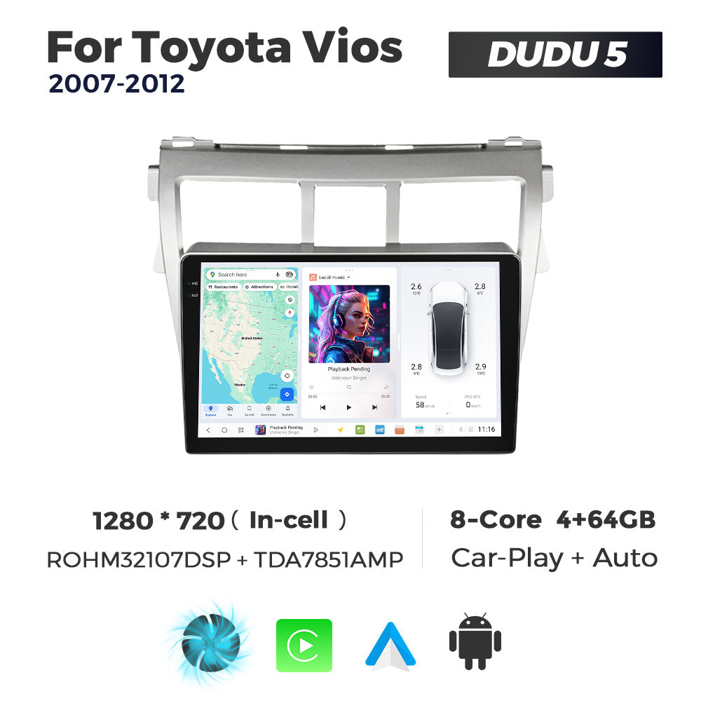 DUDU7 Toyota Verso 2007-2012 Head Unit Car Stereo | Apple CarPlay & Android Auto