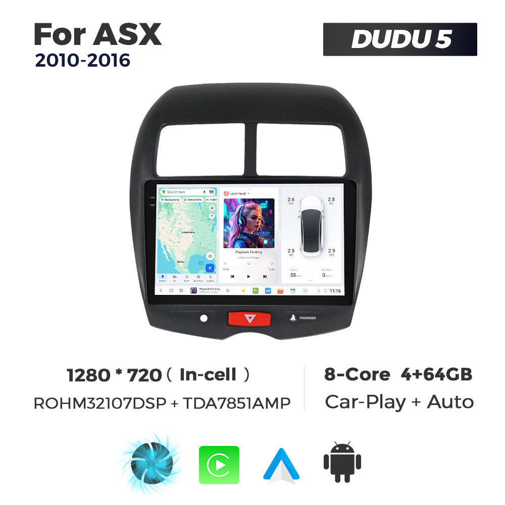 DUDU7 Citroen C4 Aircross Peugeot 4008 Mitsubishi Outlander Sport ASX 2010-2017 Head Unit Car Stereo | Apple CarPlay & Android Auto