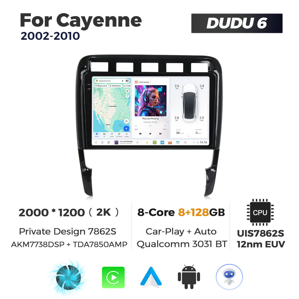 DUDU7 Porsche Cayenne 2002-2010 Head Unit Car Stereo | Apple CarPlay & Android Auto