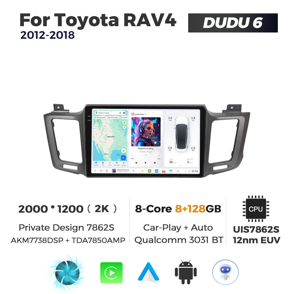 DUDU7 Toyota RAV4 2012-2018 Head Unit Car Stereo | Apple CarPlay & Android Auto