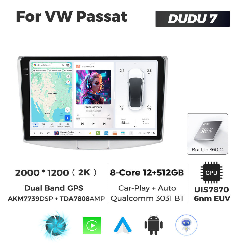 DUDU7 Volkswagen Passat B6 B7 CC 2005-2016 Head Unit Car Stereo | Apple CarPlay & Android Auto