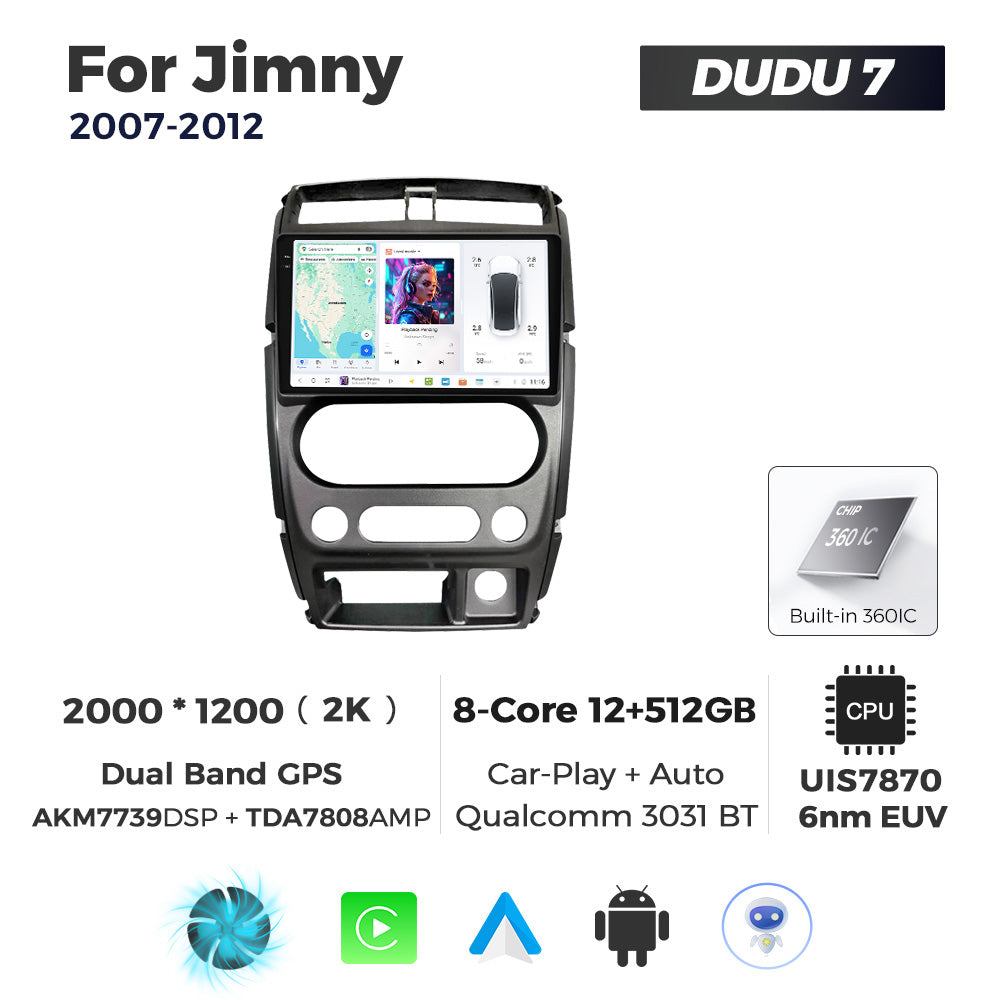 DUDU7 Suzuki Jumny 2007-2012 Head Unit Car Stereo | Apple CarPlay & Android Auto