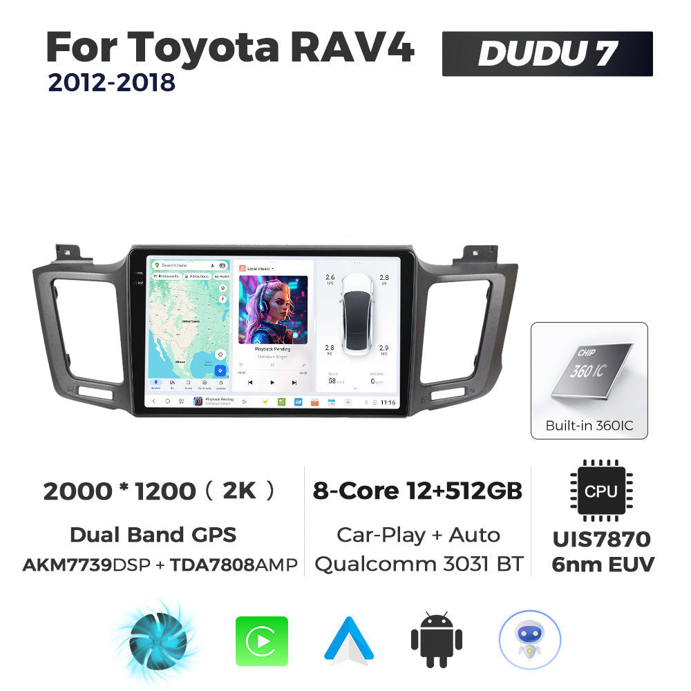 DUDU7 Toyota RAV4 2012-2018 Head Unit Car Stereo | Apple CarPlay & Android Auto
