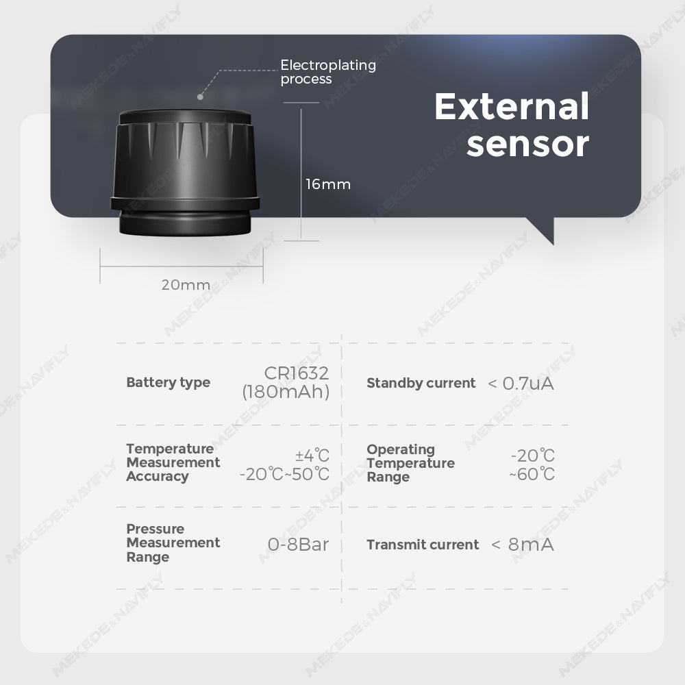 TPMS Tyre Pressure Monitoring System | Built-in or External Sensors