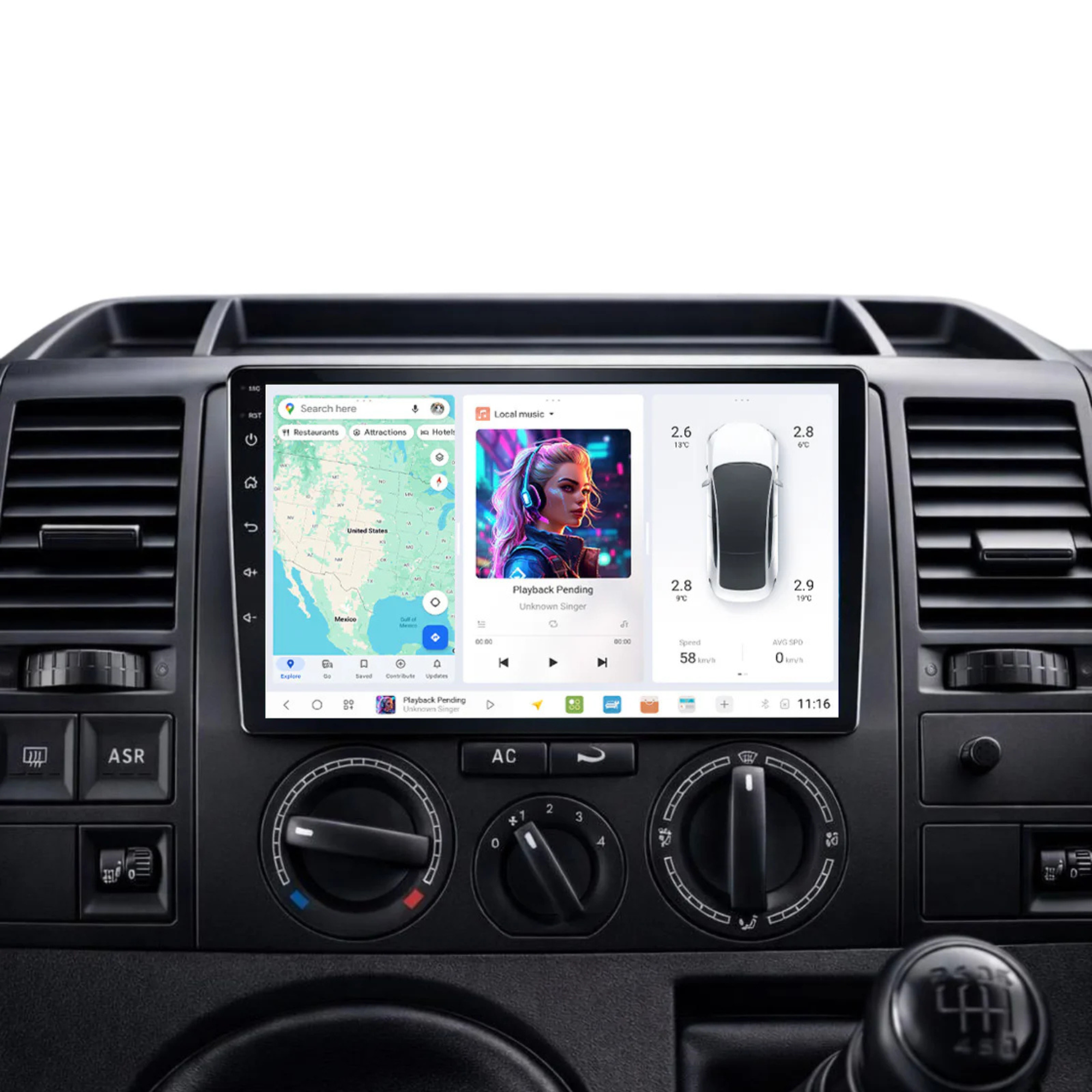 DUDU7 Volkswagen Transporter T5 2003-2010 Head Unit Car Stereo | Apple CarPlay & Android Auto