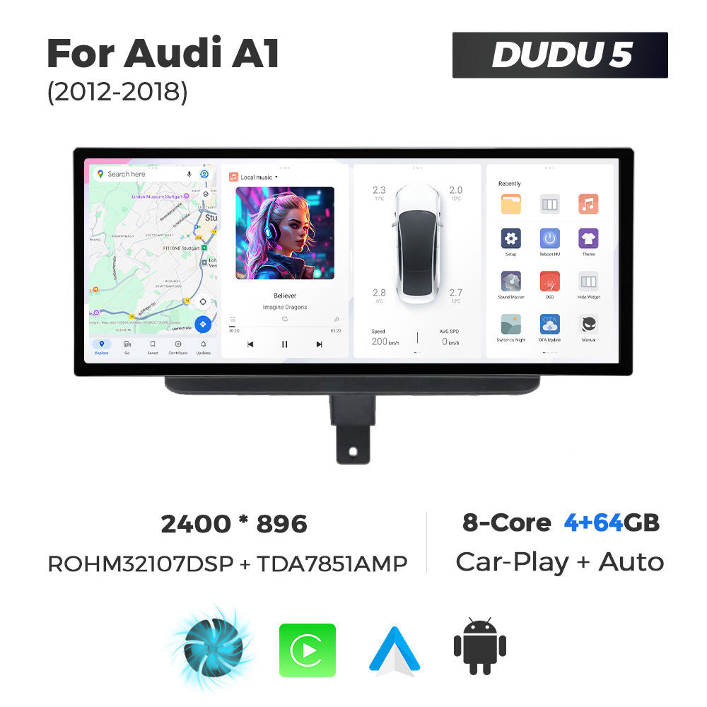 DUDU7 Audi A1 S1 2012-2018 Head Unit Car Stereo | Apple CarPlay & Android Auto
