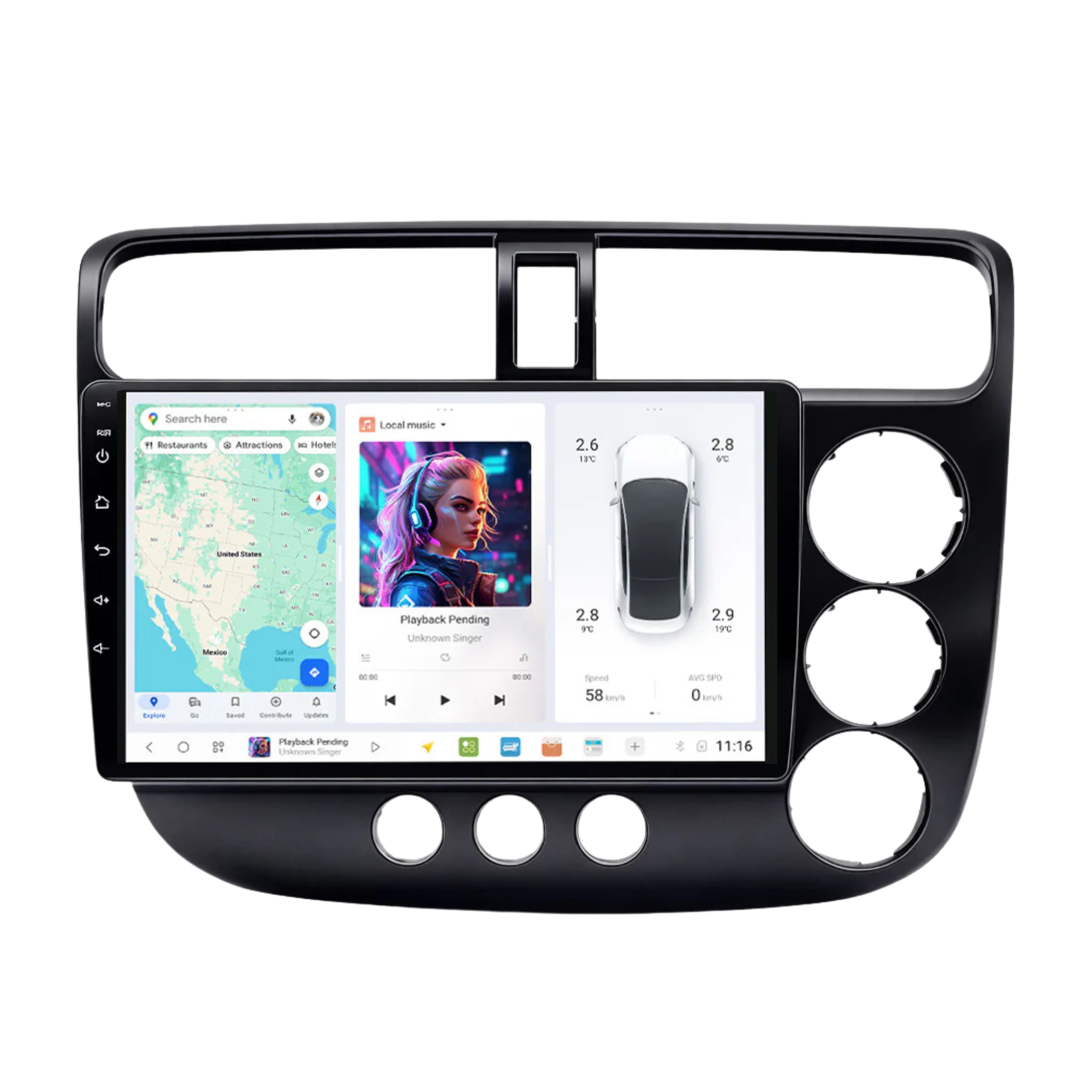DUDU7 Honda Civic 2000-2005 Head Unit Car Stereo | Apple CarPlay & Android Auto
