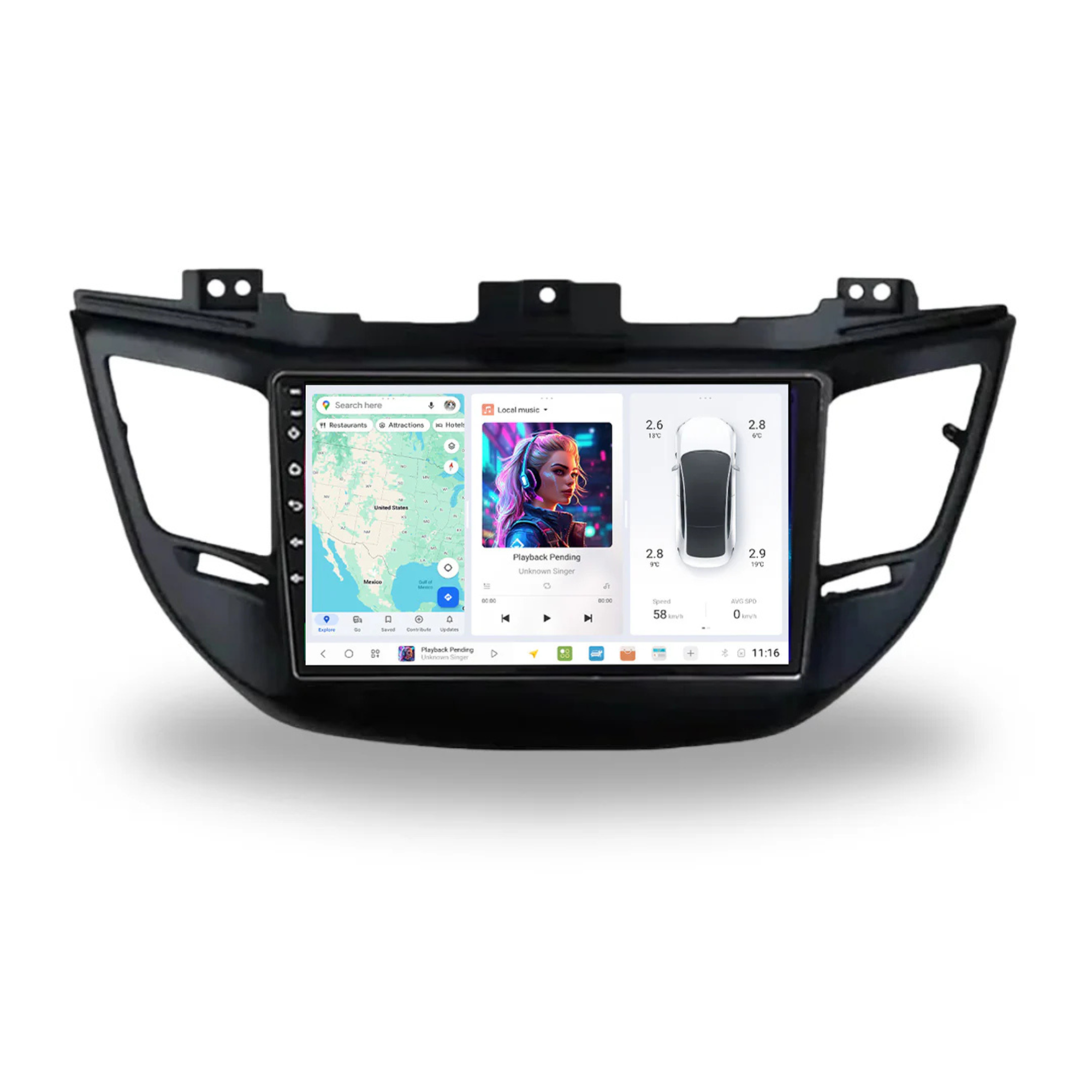 DUDU7 Hyundai ix35 Tucson 2015-2018 Head Unit Car Stereo | Apple CarPlay & Android Auto